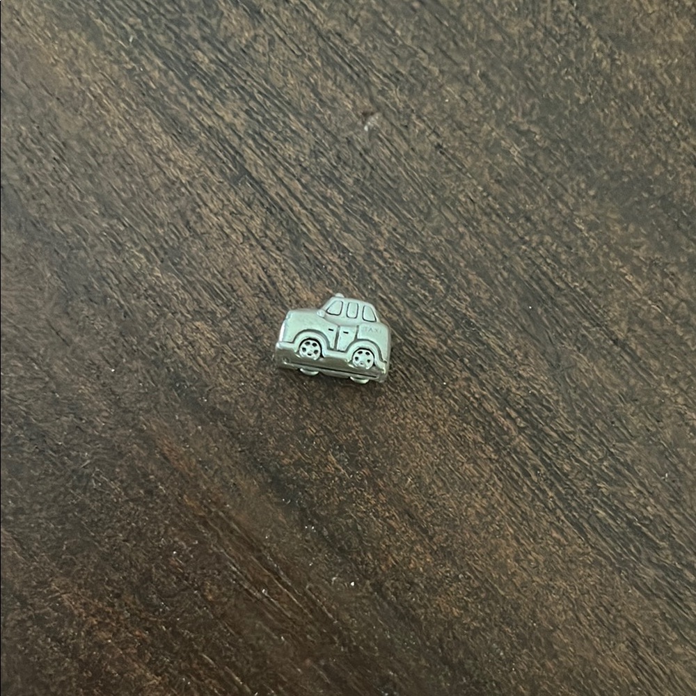 Silver Taxi Charm